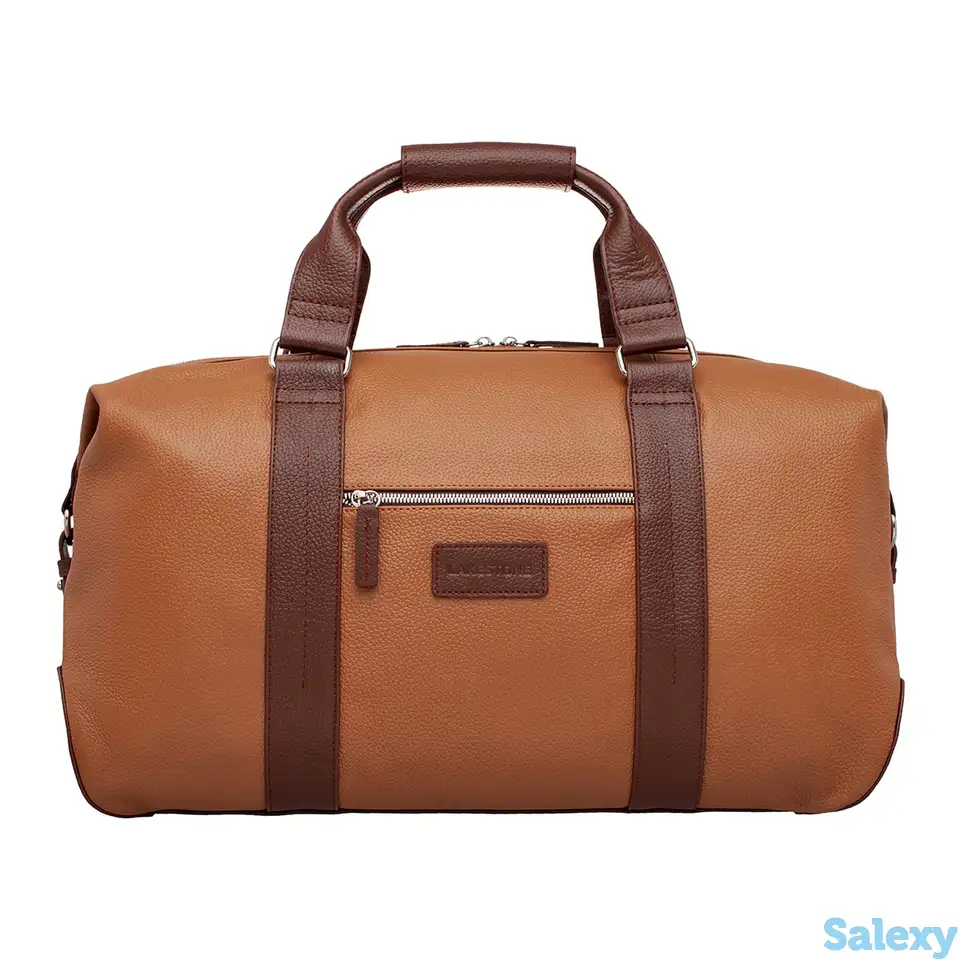 Кожаная дорожно-спортивная сумка woodstock camel/coffee, фотография 1