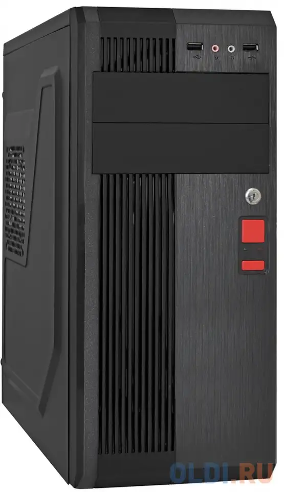 Exegate ex283222rus корпус miditower exegate un-605b-350w-12 (atx, un350 120mm, 2usb, аудио,, фотография 1