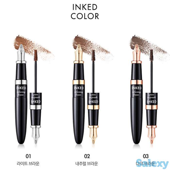 Тушь для бровей tony moly inked coloring brow, цвет #1 light brown | светло-коричневый, фотография 3