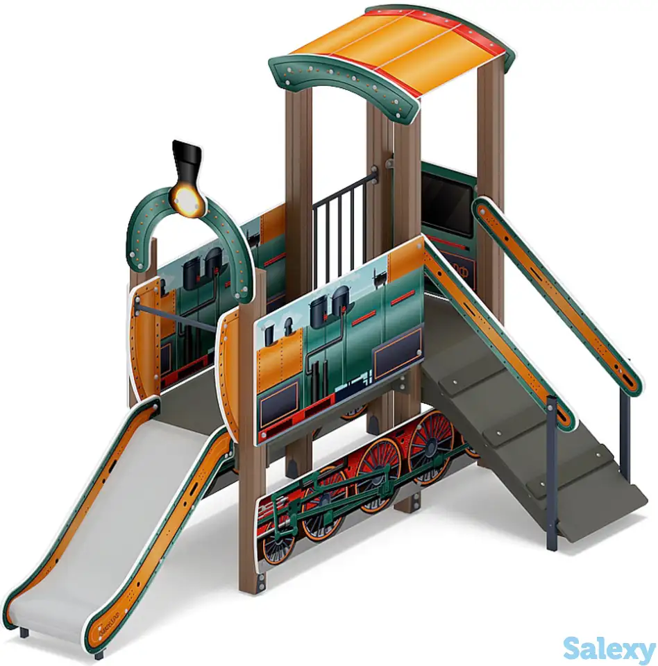 Паровозик (цветной) мини - дик 1.03.5.01-16 - игровой комплекс h=750, фотография 1