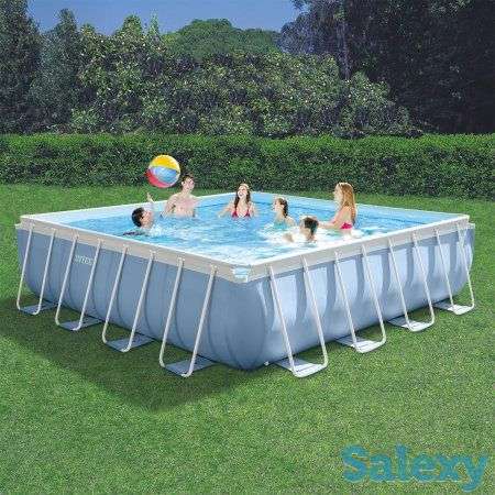 Бассейн каркасный INTEX Prism Frame 488х488х122см, фильтр-насос 26766, фотография 1