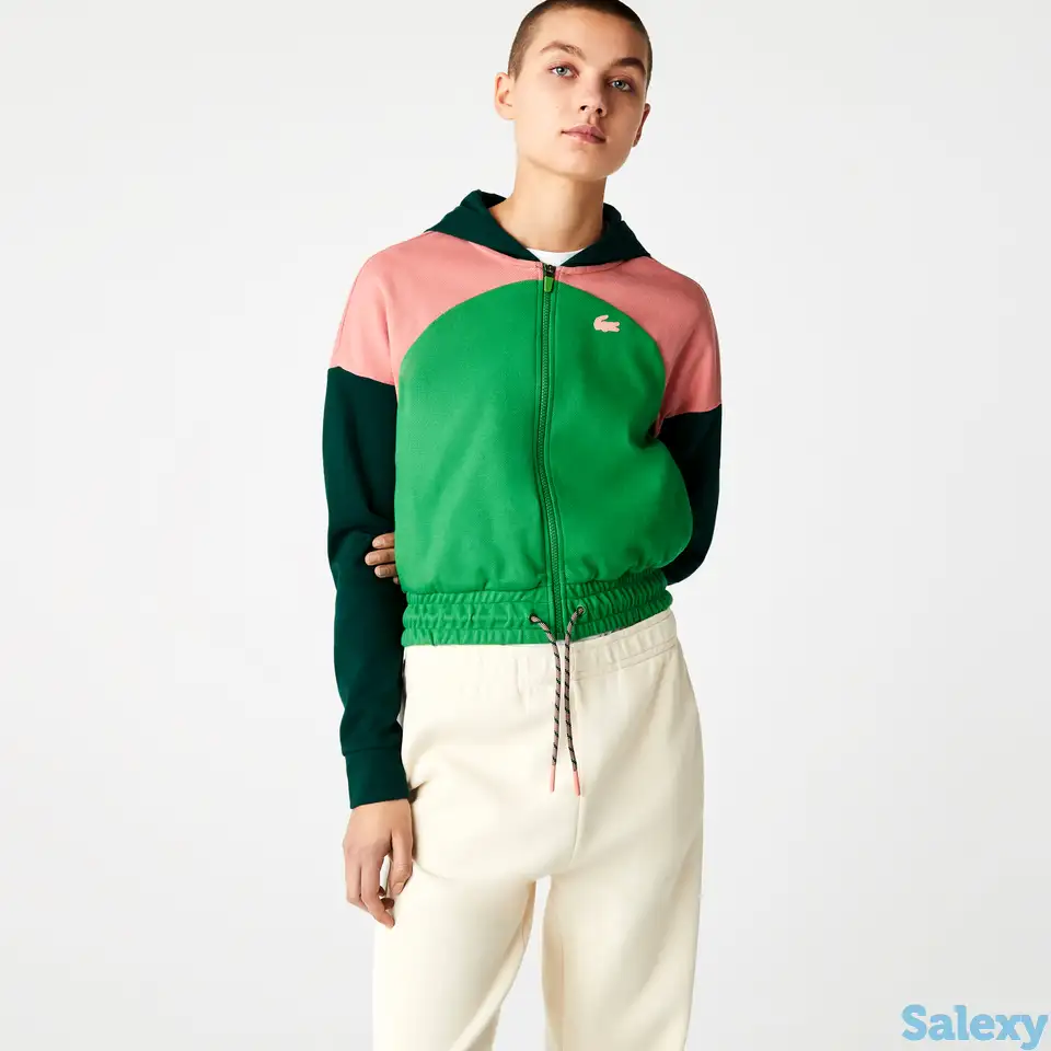 Женская худи lacoste sport из органического хлопка на молнии, фотография 1