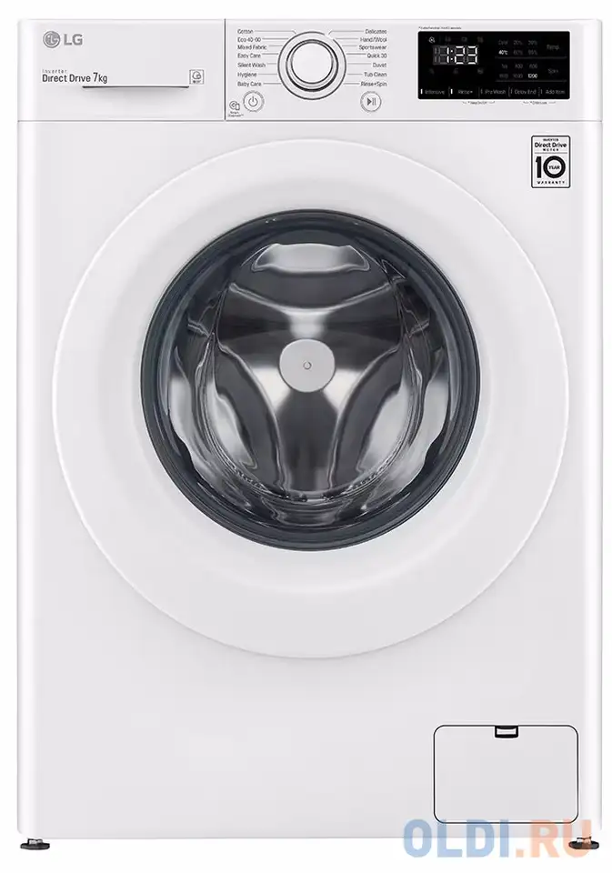 Стиральная машина lg f2wv3s7n3e пан.англ. класс: d загр.фронтальная макс.:7кг белый, фотография 1