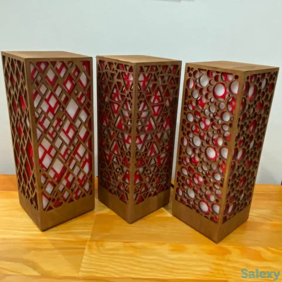 Красный Интерьерный светильник - ночник, фотография 12